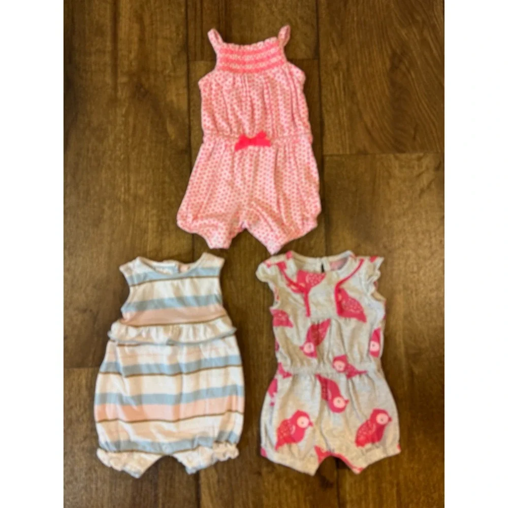 Carters Baby Clothes Girl Newborn‎ Bundle Summer Rompers One Pieces Outfits Bird